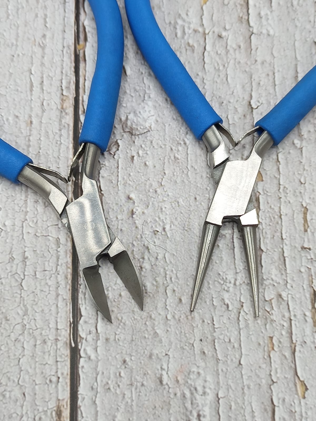 Jewelry Tool Set – Side Cutter & Round Nose Plier with Blue Comfort Grip for Wire Shaping & Cutting