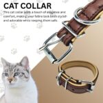 Handmade Cowhide Leather Cat Collar – Padded Inner | Durable & Stylish Pet Accessory