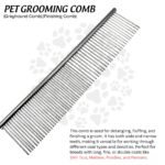 Stainless Steel Pet Grooming Comb – Large Demitting Tool for Dogs & Cats | Dual-Width Teeth | Anti-Rust & Handcrafted Finish