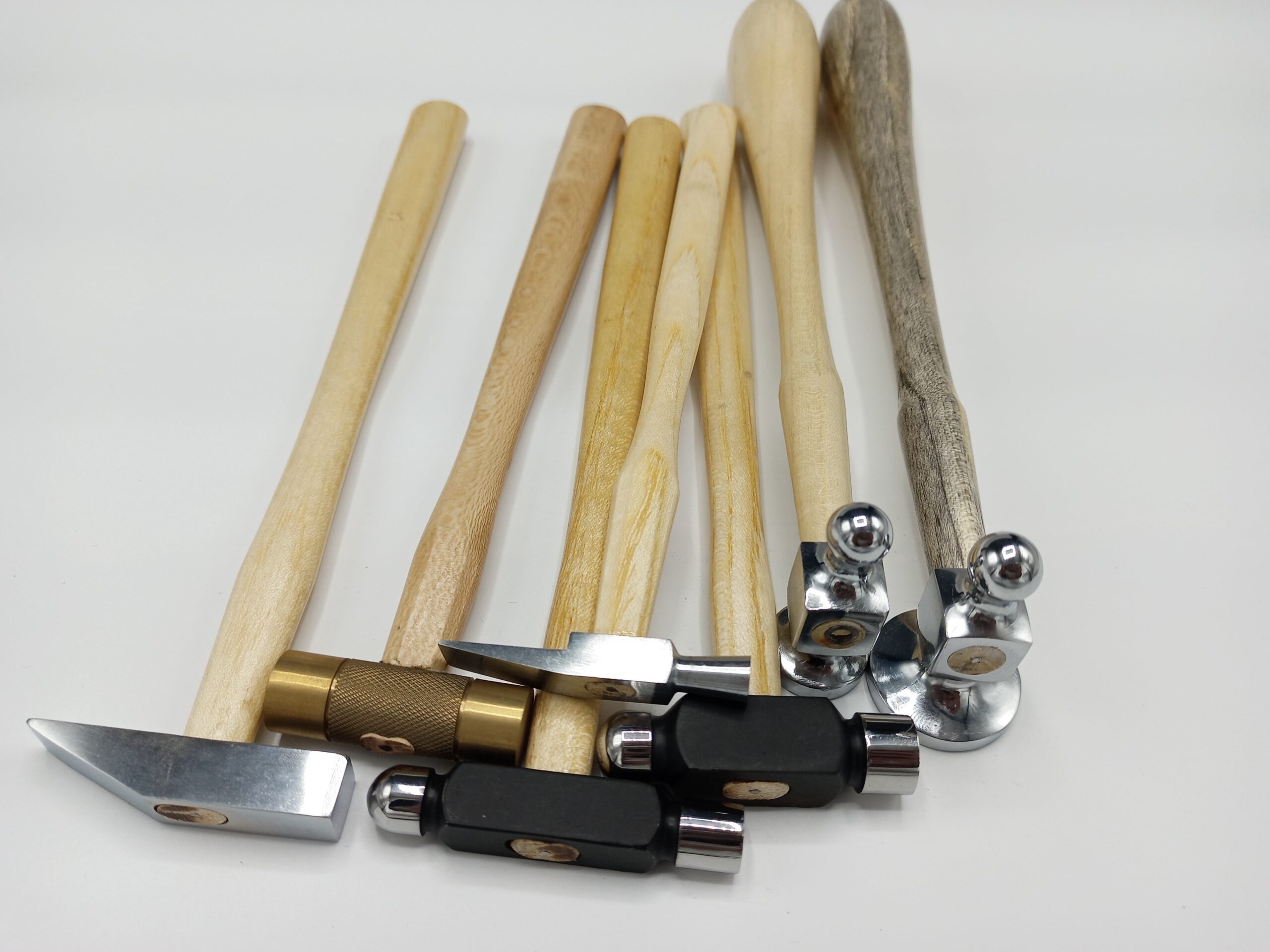 Jewelry Hammer Set – 7-Piece Metal Forming & Shaping Tools | Includes Brass, Ballpeen, Riveting, Watch & Chasing Hammers