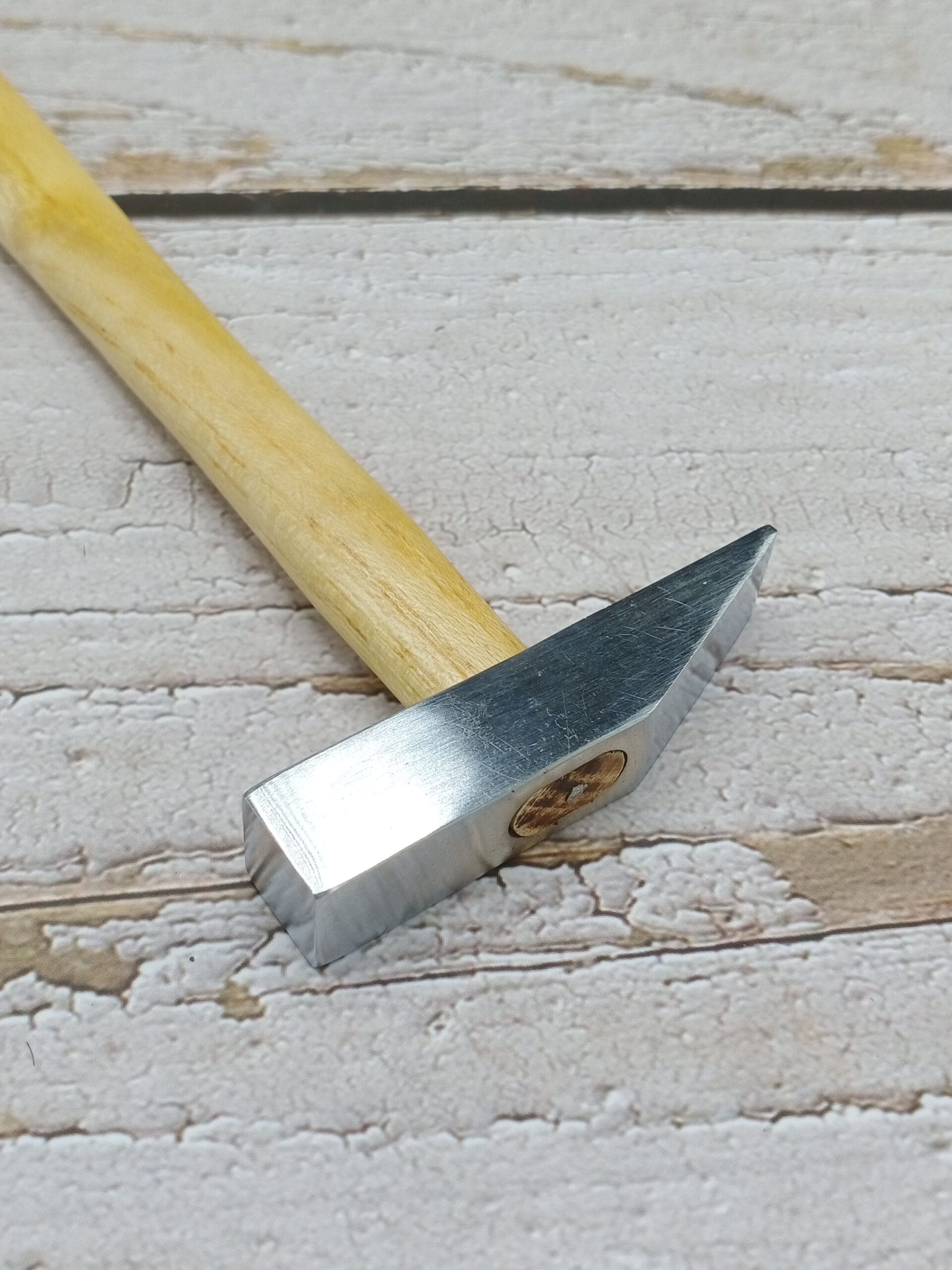 Riveting Hammer – Precision Jewelry Tool with Flat & Pointed Carbon Steel Head | Hardwood Handle for Metal Forming