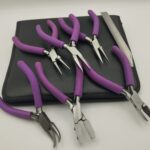 Jewelry Pliers Kit – 7 Essential Tools with Black Pouch | Includes Side Cutter, Nylon Jaw, Scoop & Specialty Pliers