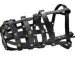 Leather Dog Muzzle – Secure & Breathable Basket Design for Medium to Large Dogs | Adjustable Straps & Riveted Construction