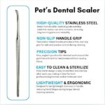 Double-Sided Pet Dental Scaler – Stainless Steel Tartar Remover Tool for Dogs & Cats | Non-Slip Grip & Precision Tips