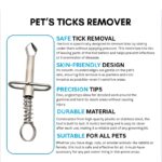 Pet Tick Remover Tool – Safe & Gentle Stainless Steel Tick Extractor for Dogs, Cats & Small Animals | Skin-Friendly Loop Design