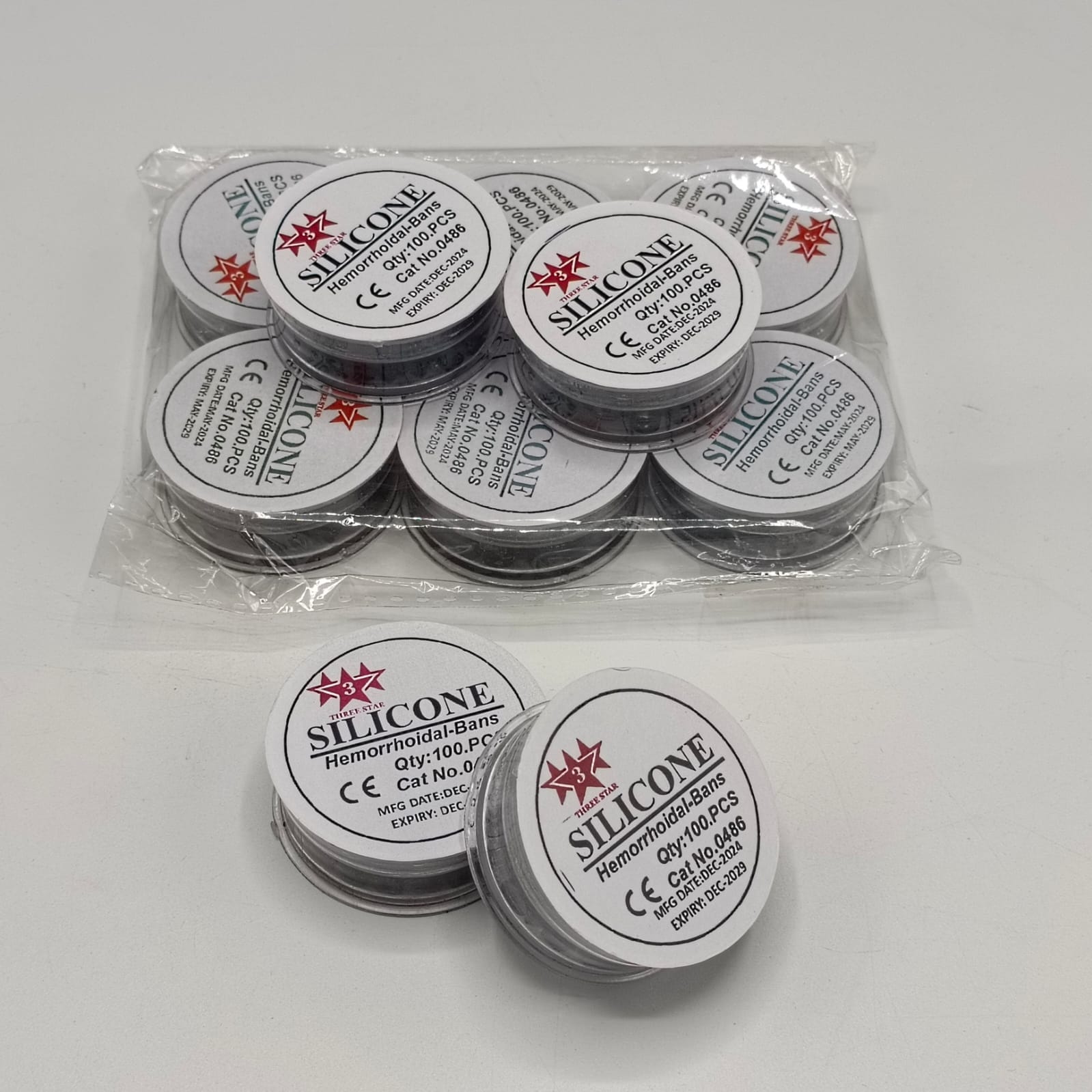 German Silicone Hemorrhoid Bands – 200 PCS | CE Certified O-Rings for Rubber Band Ligation