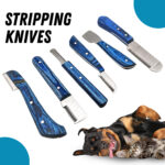 Pet Grooming Knife Set – Perfect for Your Pets Hair Care | 6 PCS Stainless Steel Tools with Blue Wooden Handle